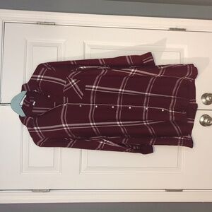 Old Navy Burgundy Striped Shirt